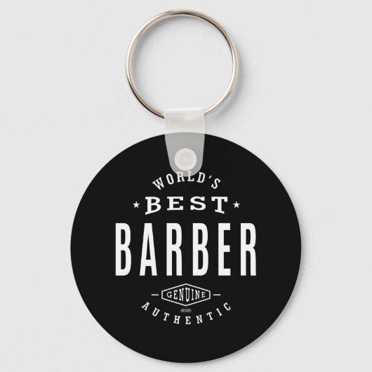 Porte-clés Meilleur Barbier du monde (Recto)