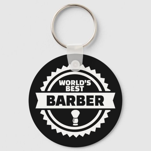 Porte-clés Meilleur Barbier du monde (Recto)