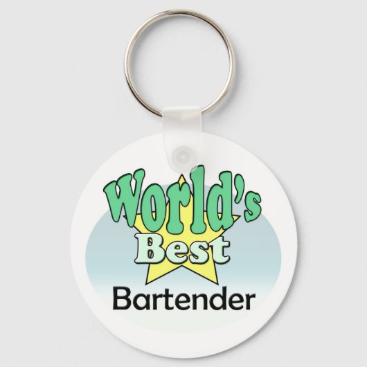 Porte-clés Meilleur barman du monde (Recto)