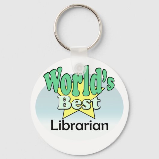 Porte-clés Meilleur bibliothécaire du monde (Recto)