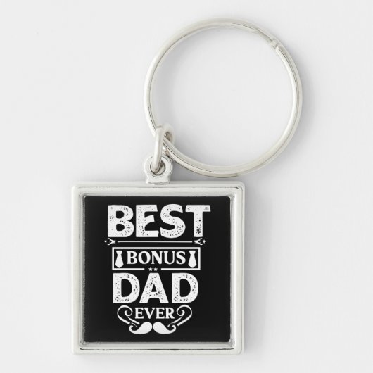 Porte-clés Meilleur Bonus Papa jamais (Devant)