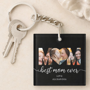 Porte-clés Meilleur Cadeau de Mère Photo Collage