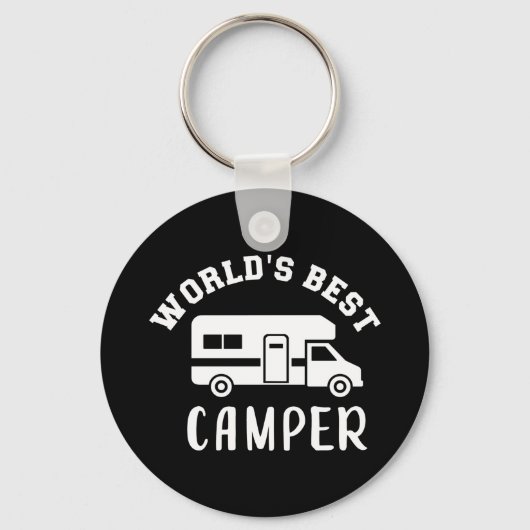 Porte-clés Meilleur camping camping-car au monde (Recto)