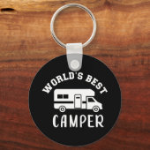 Porte-clés Meilleur camping camping-car au monde (Recto)