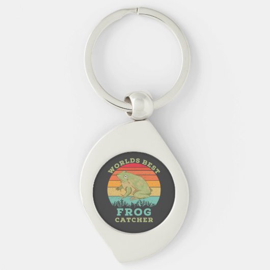 Porte-clés Meilleur Capteur De Grenouilles, Louveur De Grenou (Devant)