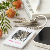 Porte-clés Meilleur Chat maman Empreintes de pattes cadre pho (Devant droit)