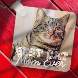 Porte-clés Meilleur Chat Maman Ever Moderne Personnalisé Phot<br><div class="desc">Ce design simple et classique est composé de typographie serif et d'ajouter une photo personnalisée</div>