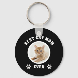 Porte-clés Meilleur Chat Maman Toujours Personnalisé Photo Pe