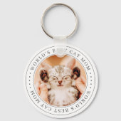Porte-clés Meilleur Chat Mondial Maman Classique Photo Simple (Recto)