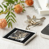 Porte-clés Meilleur Chat Mondial Maman Empreintes de pattes A (Côté)