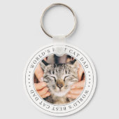 Porte-clés Meilleur Chat Papa Classique Photo Simple (Recto)