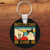 Porte-clés Meilleur Chat Papa Jamais Drôle Chat Papa (Recto)