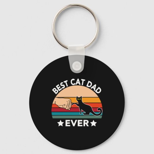 Porte-clés Meilleur Chat Papa Jamais Feu Bump (Recto)