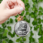 Porte-clés Meilleur Chat Papa Jamais Moderne Personnalisé Pho (Main)