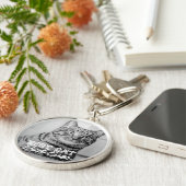 Porte-clés Meilleur Chat Papa Jamais Moderne Personnalisé Pho (Côté)