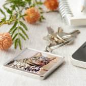 Porte-clés Meilleur Chat Papa Jamais Moderne Personnalisé Pho (Côté)