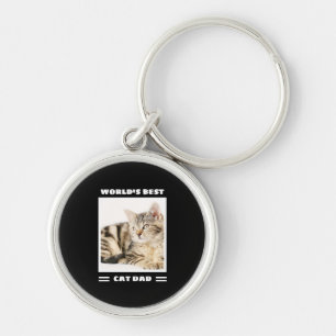 Porte-clés Meilleur Chat Papa personnalisé photo personnalisé