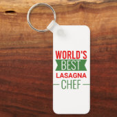 Porte-clés Meilleur chef lasagne du monde (Recto)