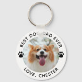 Porte-clés MEILLEUR CHIEN DAD JAMAIS Empreinte de patte 2 Pho (Verso)