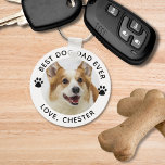 Porte-clés MEILLEUR CHIEN DAD JAMAIS Empreinte de patte 2 Pho<br><div class="desc">Créez un porte - clé photo personnalisé pour le BEST DOG DAD (ou votre propre titre) avec une ou deux photos (une de chaque côté) dans votre choix de texte, d'empreinte et de couleurs arrière - plans (en noir sur blanc). Un cadeau photo mémorable pour lui lors de son anniversaire,...</div>