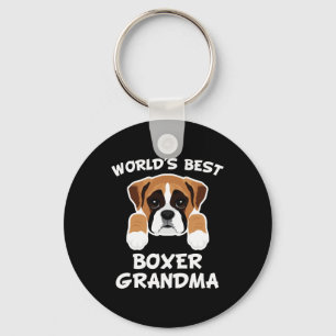 Porte-clés Meilleur chien de chien de grand-mère de boîte
