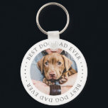 Porte-clés Meilleur Chien Papa Jamais Élégant Simple Photo Pe<br><div class="desc">Ce design simple et classique est composé de typographie serif et d'ajouter une photo personnalisée.</div>