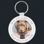 Porte-clés Meilleur Chien Papa Jamais Élégant Simple Photo Pe<br><div class="desc">Ce design simple et classique est composé de typographie serif et d'ajouter une photo personnalisée.</div>