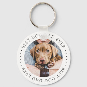 Porte-clés Meilleur Chien Papa Jamais Élégant Simple Photo Pe