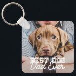 Porte-clés Meilleur Chien Papa Jamais Moderne Personnalisé An<br><div class="desc">Ce design simple et classique est composé de typographie serif et d'ajouter une photo personnalisée</div>