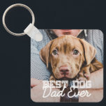 Porte-clés Meilleur Chien Papa Jamais Moderne Personnalisé An<br><div class="desc">Ce design simple et classique est composé de typographie serif et d'ajouter une photo personnalisée</div>