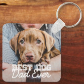 Porte-clés Meilleur Chien Papa Jamais Moderne Personnalisé An (Verso)