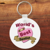 Porte-clés Meilleur dentiste du monde (Recto)
