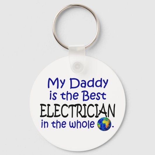 Porte-clés Meilleur Électricien Au Monde (Papa) (Recto)