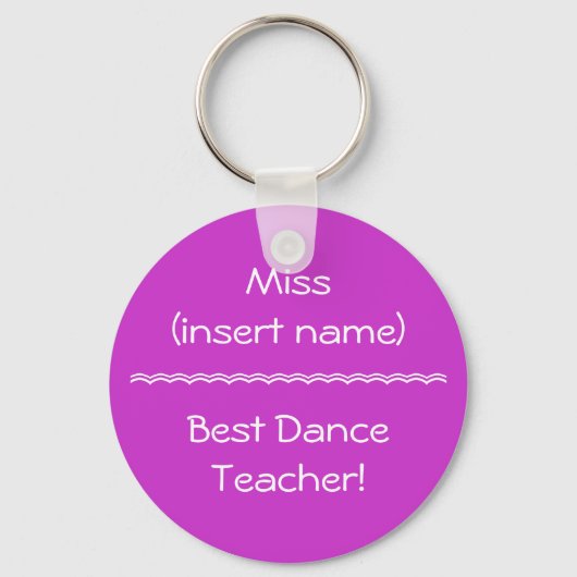 Porte-clés Meilleur Enseignant de danse ! -porte-clé (Recto)