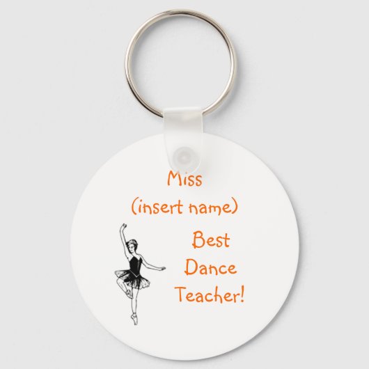 Porte-clés Meilleur Enseignant de danse ! -porte-clé (Recto)