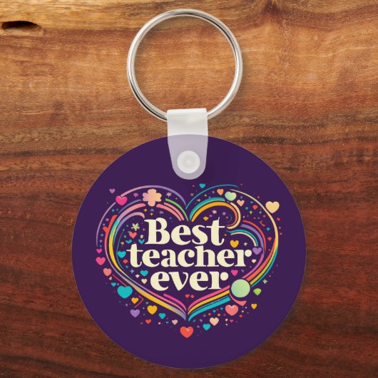Porte-clés Meilleur enseignant jamais (Recto)