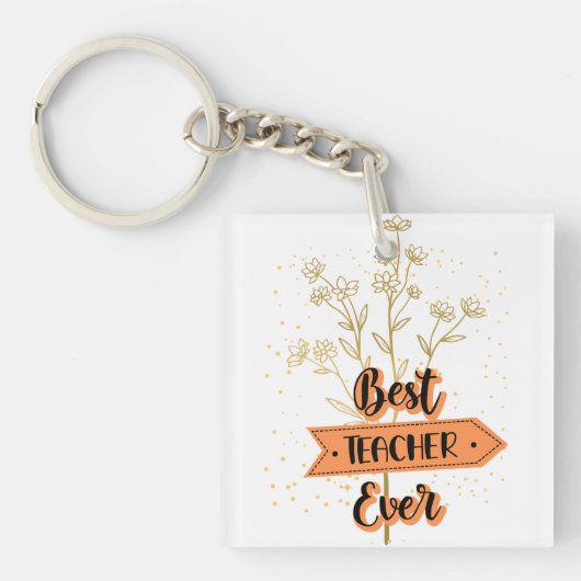 Porte-clés Meilleur enseignant jamais (Devant)