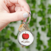 Porte-clés Meilleur enseignant | Keych Apple moderne moderne (main)