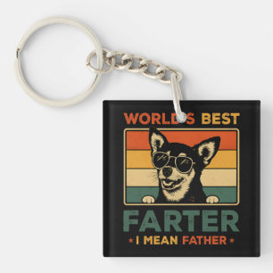 Porte-clés Meilleur Farter du monde Je veux dire Père Funny P