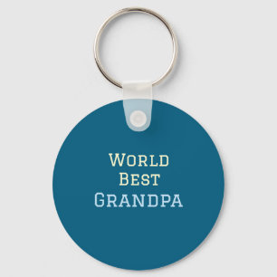 Porte-clés Meilleur grand-père du monde ajouter un nom texte