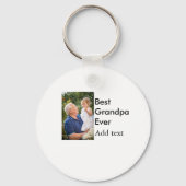 Porte-clés Meilleur grand-père jamais ajouter photo nom class (Verso)