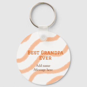 Porte-clés Meilleur grand-père jamais bandes orange spirale a