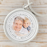 Porte-clés Meilleur grand-père jamais photo classique moderne<br><div class="desc">Ce design simple et classique est composé de typographie serif et d'ajouter une photo personnalisée. "Meilleur grand-père Ever" tourne autour de la photo de votre grand-père,  grampa,  grand-père,  lolo etc</div>
