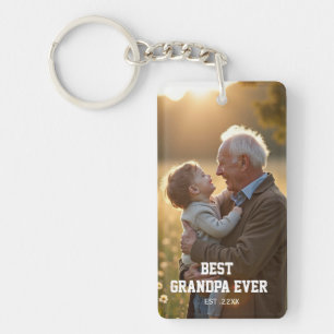 Porte-clés Meilleur grand-père jamais photo personnalisée