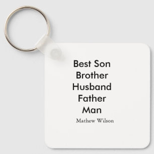 Porte-clés Meilleur homme fils mari papa citations ajouter no