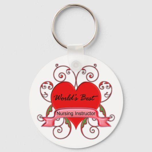Porte-clés Meilleur instructeur en soins infirmiers du monde (Recto)