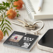 Porte-clés Meilleur mauvais père de jour 2 Collage photo (Devant Droit)