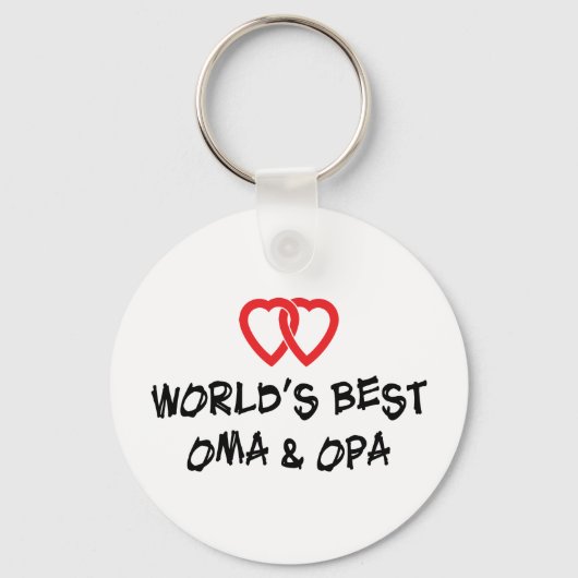 Porte-clés Meilleur Oma & Opa au monde (Recto)