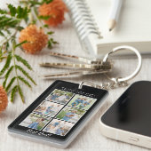 Porte-clés Meilleur papa ! 6 Photos avec message personnalisé (Devant droit)