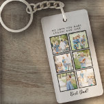 Porte-clés Meilleur papa ! 6 Photos Message personnalisé Clai<br><div class="desc">Police de script de meilleur papa avec 6 emplacements photo de famille avec un message personnalisé pour votre papa numéro 1.</div>